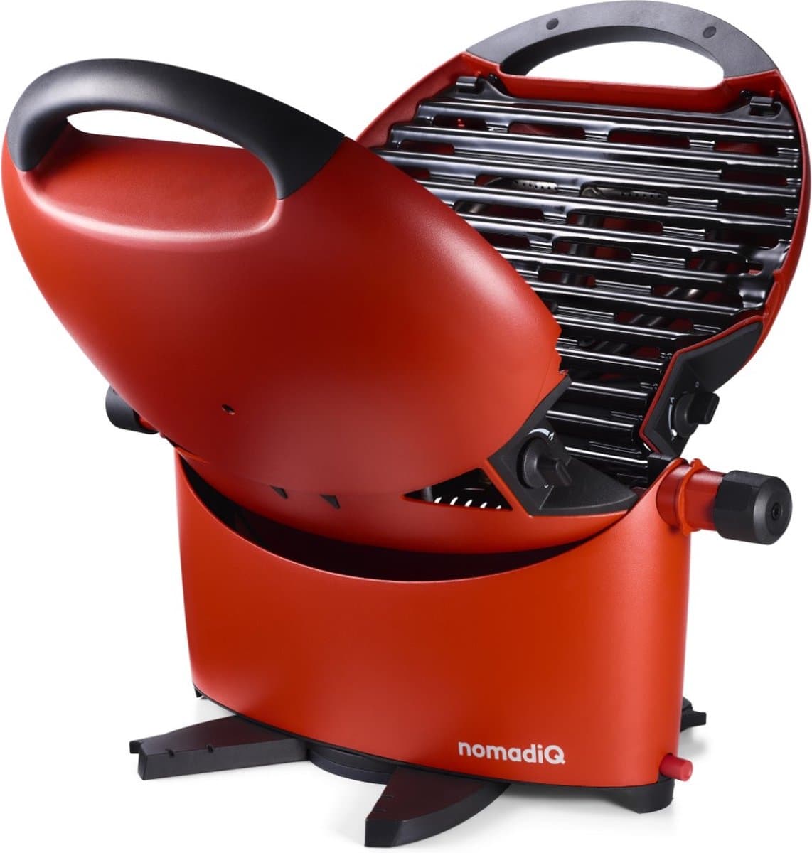 nomadiQ BBQ 3.0 - De ultieme lichtgewicht draagbare gas BBQ / Grill - Barbecue voor op de camping & vakantie - Terra Rood