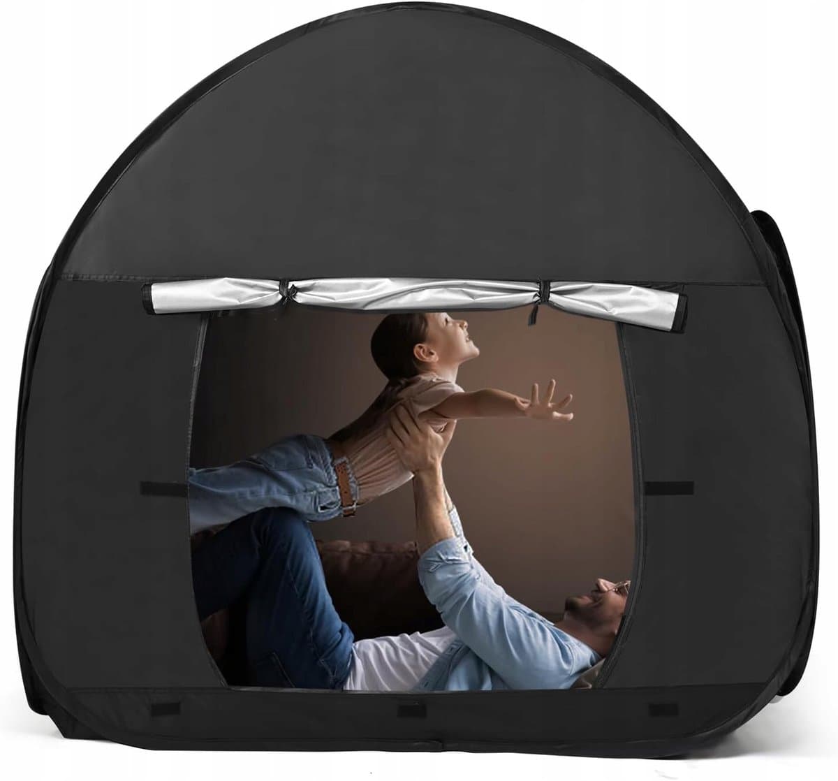 Sensorische Tent - Pop-up Verduisterende Tent - 120x120x120cm Kubus - 20 Seconde Snel Opzetten - Volledig Afsluitbaar Rustgevend - Draagbaar & Compact 1.65kg - Voor Kinderen & Volwassenen Thuis, Camping & Reizen