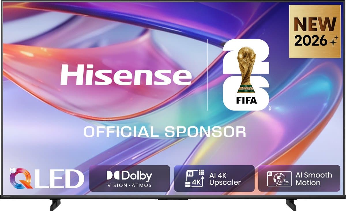 Hisense 55E7S SmartTV - 55 inch - 4K Hi-QLED - 2026 - Hi-QLED Colour - Dolby Vision Atmos - AI 4K Upscaler - AI Smooth Motion - Game Mode Plus - Filmmaker Mode