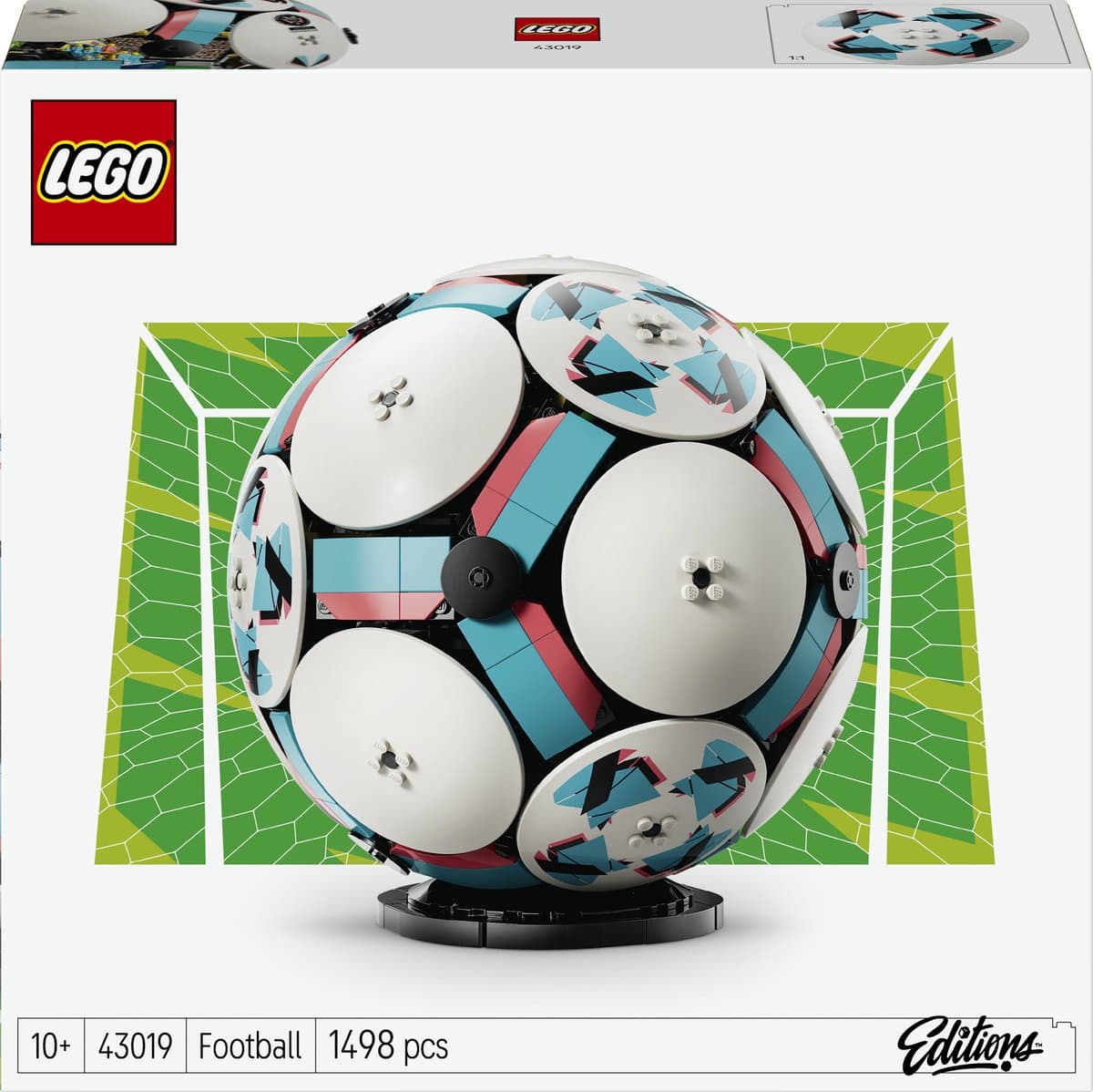 LEGO Editions Voetbal - 3D-display bouwpakket met mini-stadion - Verjaardagscadeau voor jongens, meisjes en voetbalfans vanaf 10 jaar - 43019