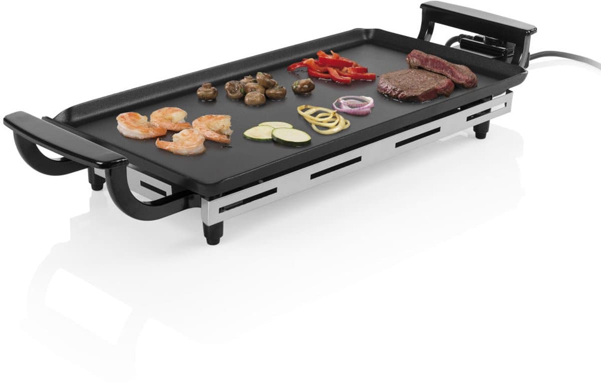 Princess Table Chef Bakplaat 102209 - Gourmet - Grillplaat - Tafelgrill - 43x23cm - 6 personen - Regelbare thermostaat - 1800 Watt - Teppanyaki - Voor binnen en buiten