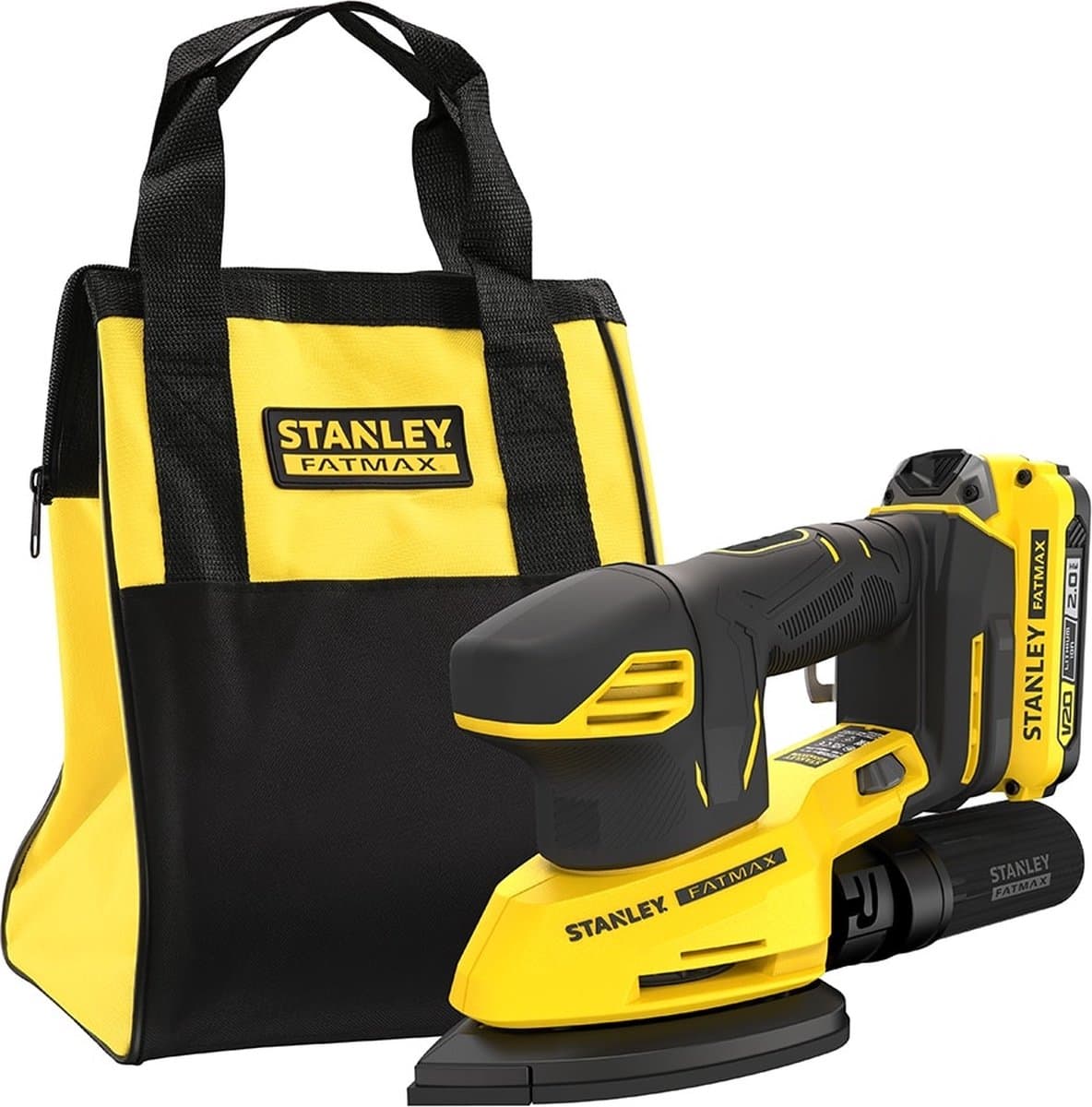 STANLEY FATMAX V20 18V Detailschuurmachine in softbag (met 2.0Ah accu en lader) SFMCW221D1S-QW