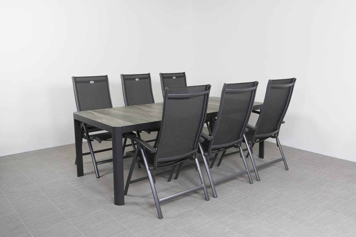 Hartman Salvatore/Queens 220x100 cm. verstelbare 6-persoons tuinset