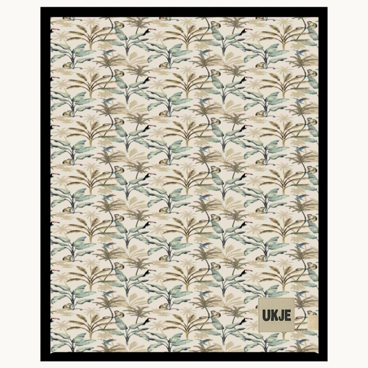 Ukje Speelmat Baby - Speelkleed Baby 150 bij 200 cm - Antislip - Speeltapijt - Met gratis opbergtas - Playmat - Babygym - Opvouwbaar - Oeko-Tex Gecertificeerd - Beige Jungle