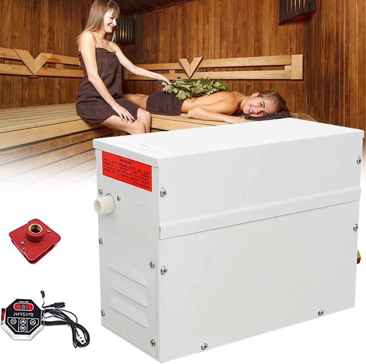 Sauna Stoomgenerator - Stoomketel - Ontspannende Stoom - Roestvrij Staal - 3.0KW - Zilver