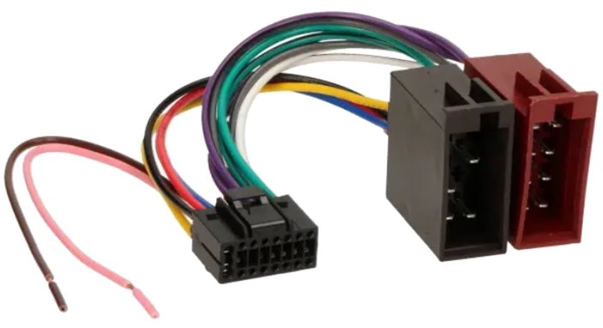 ISO kabel voor JVC autoradio - 22x9,5mm - 16-pins - 0,15 meter