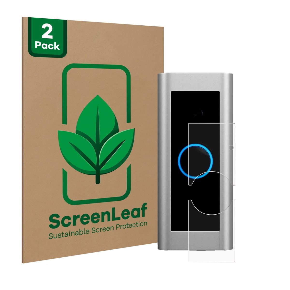 ScreenLeaf - Screenprotector voor Ring Video Doorbell Pro 2 - Duurzame schermbescherming Folie Beschermfolie transparant 2 Stuks