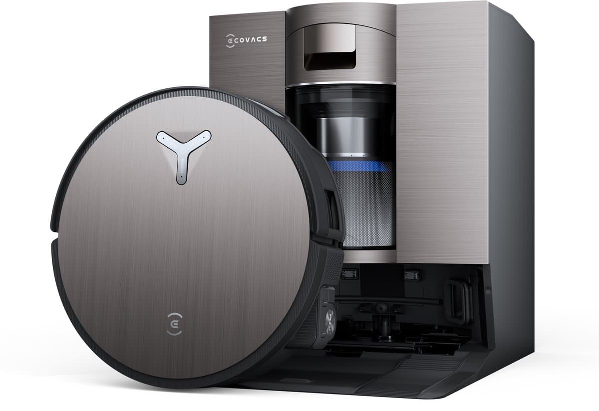 ECOVACS - DEEBOT X11 Omnicyclone EU - Robotstofzuiger - Dweil functie - 19.500 Pa zuigkracht- Zelfreinigende Robotstofzuiger met Warmwater – Dweilsysteem - Automatisch Leegstation - Geschikt voor dierenharen