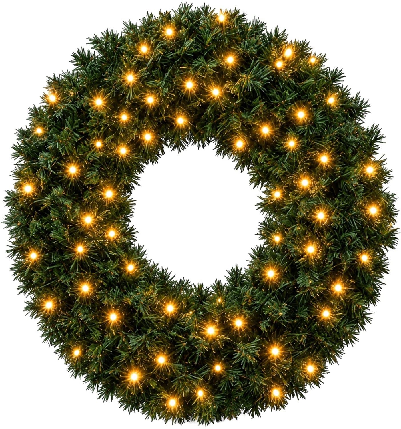 Blynx Kerstkrans met Verlichting Buiten - Ø 75 cm - 80 Klassiek Warm Witte LED Lampjes - IP67 waterdicht - Koppelbaar - Incl. Startkabel