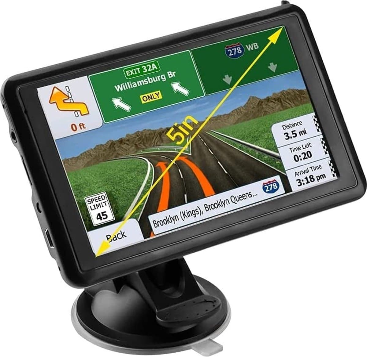 VCTparts® GPS Navigatiesysteem Auto 5 Inch High Definition Satelliet - Europa Kaart 3D Mode 8Gb 256Mb