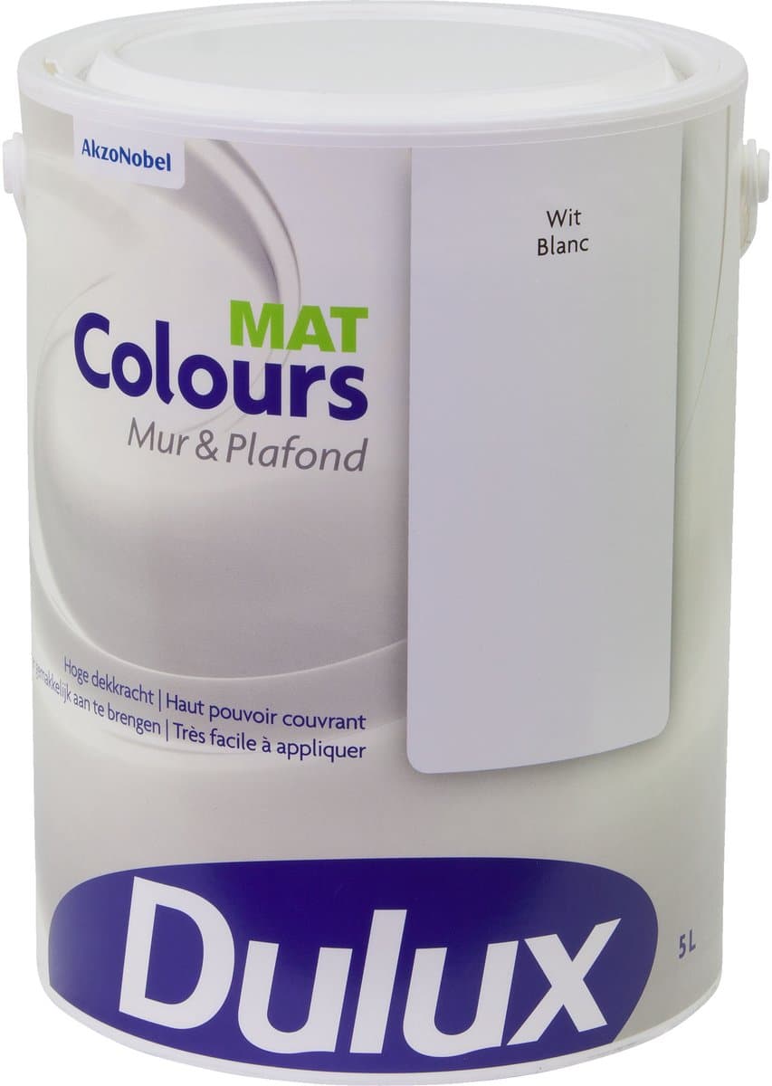 Dulux - Colours Mur & Plafond Mat - Wit - 5 L