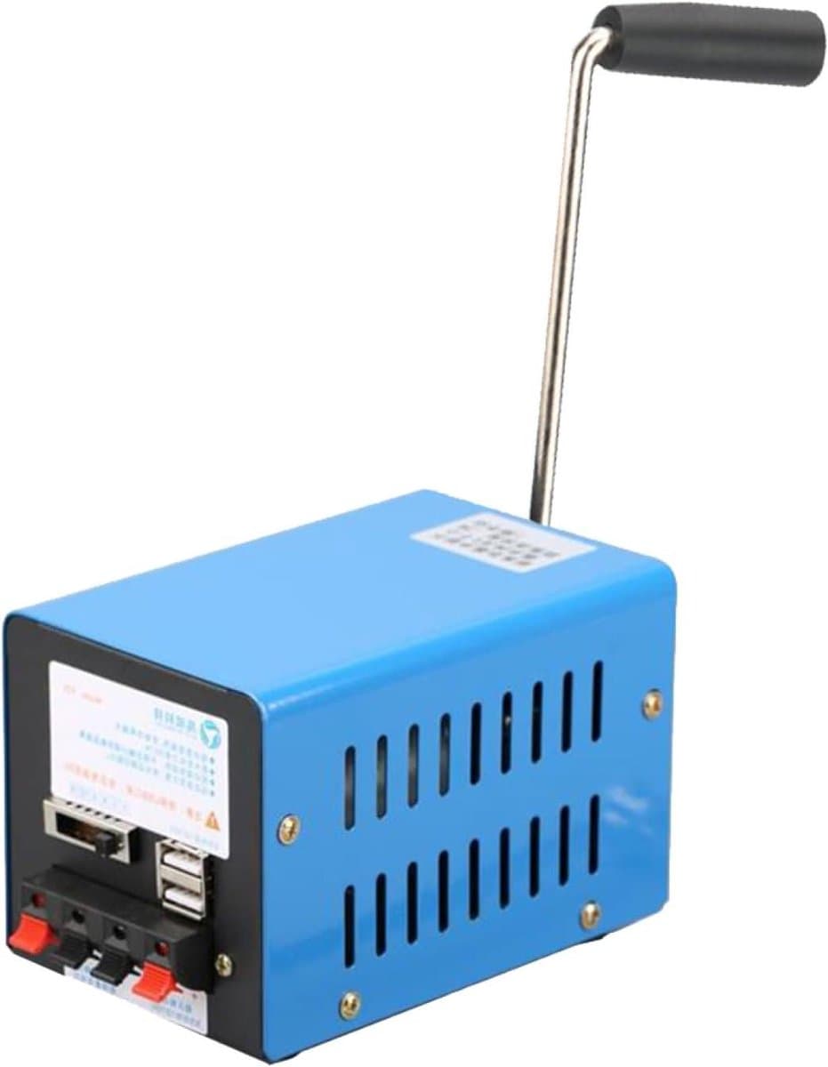 Hand Crank Generator - Noodstroom Dynamo - Energie Opwekken - Krachtige 20W Output - 18.4 x 10.7 x 10.4 cm