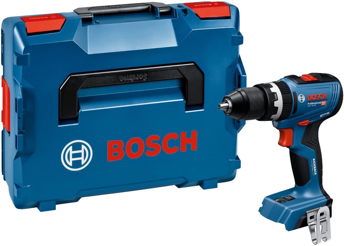 Bosch Professional GSB 18V-65 Accu klop-/schroefboormachine 18V Basic Body in L-Boxx - 06019N3301