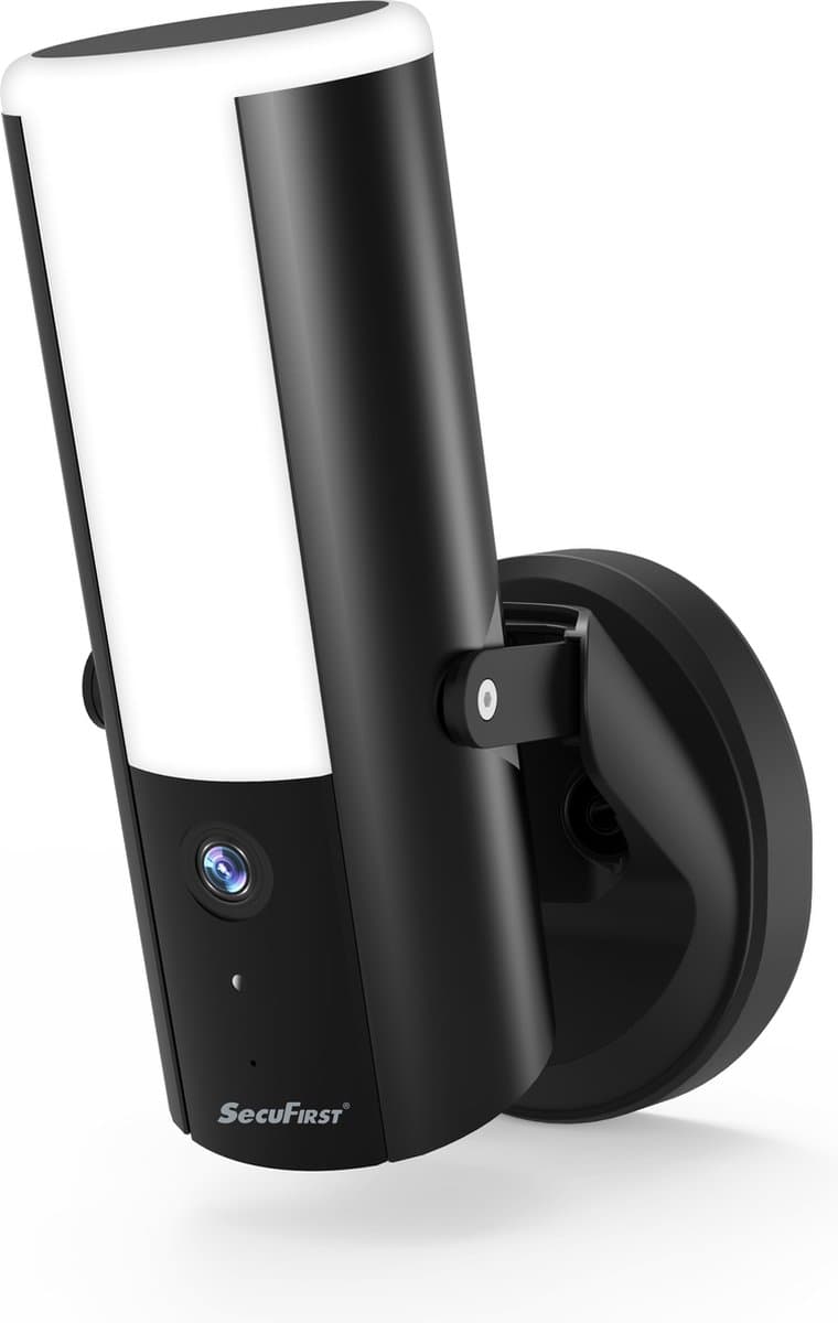 SecuFirst LCA230ZSD64 Dimbare Buitenlamp met geïntegreerde IP camera Zwart - Incl. 64GB micro sd kaart - Van Metaal - 900 Lumen 10W - 2K resolutie