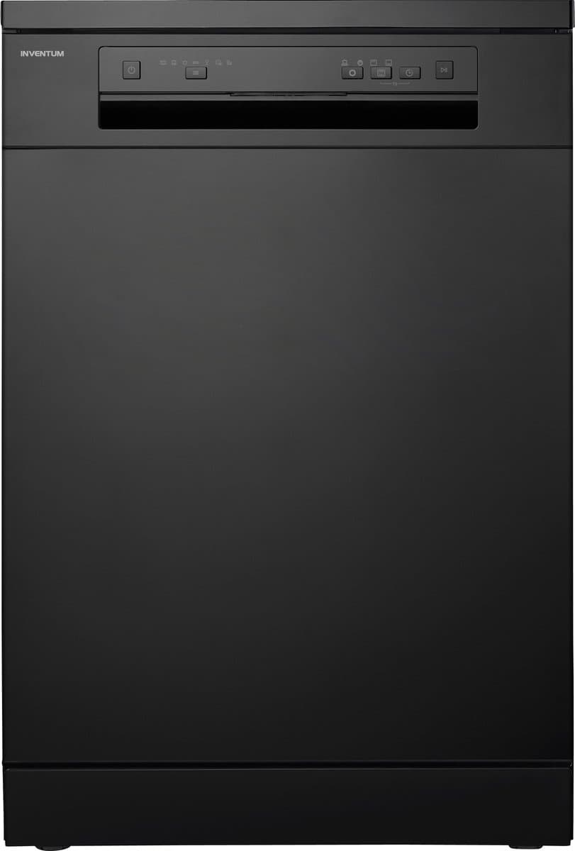 Inventum VVW6046AB energiezuinige vaatwasser - 14 couverts - Besteklade-Bestekmand - Stil: 42 dB - 7 programma’s - Deur opent automatisch - Startuitstel - Energielabel C - Vrijstaand - Zwart