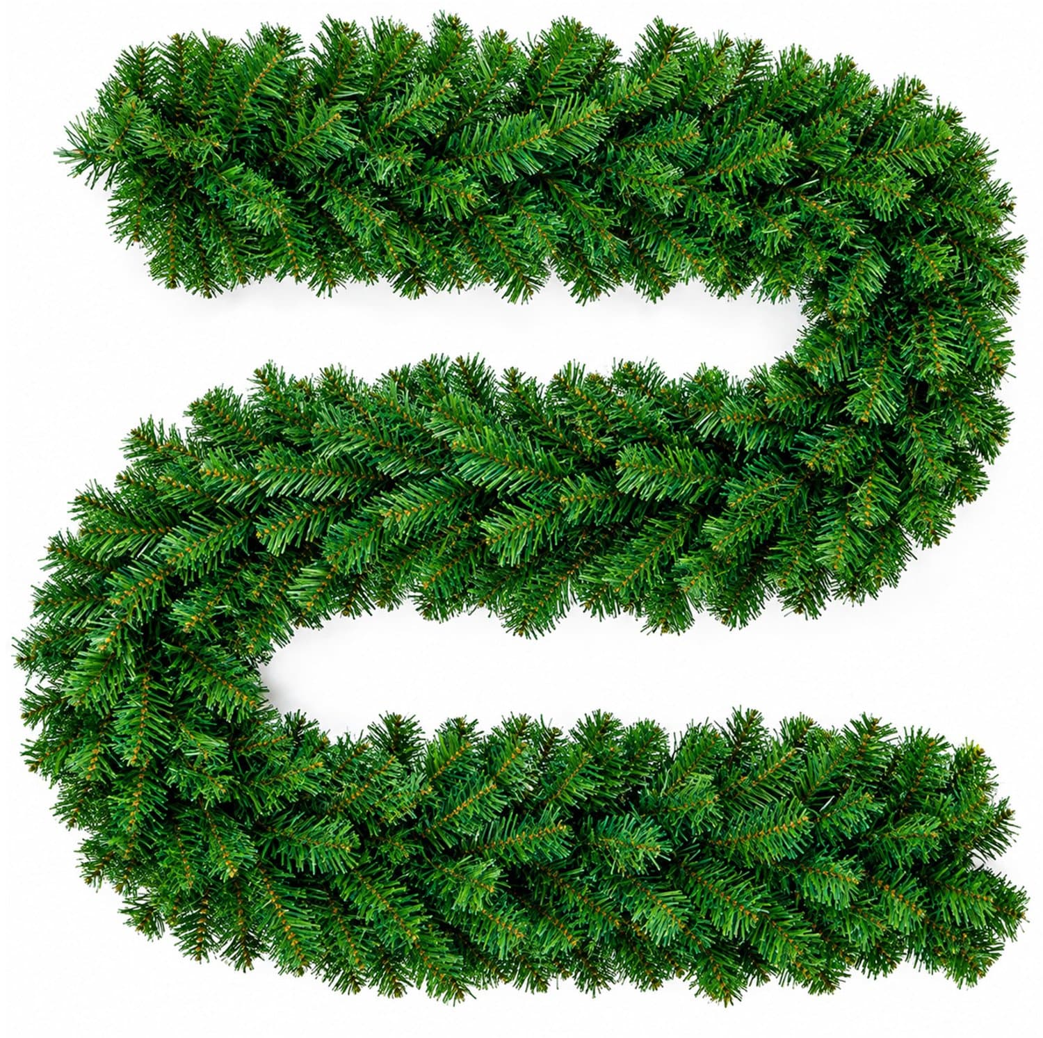 Kerstguirlande – 270 cm – 2 stuks – Zelf te decoreren – Kerstslinger – Kerstversiering en kerstdecoratie voor binnen en buiten