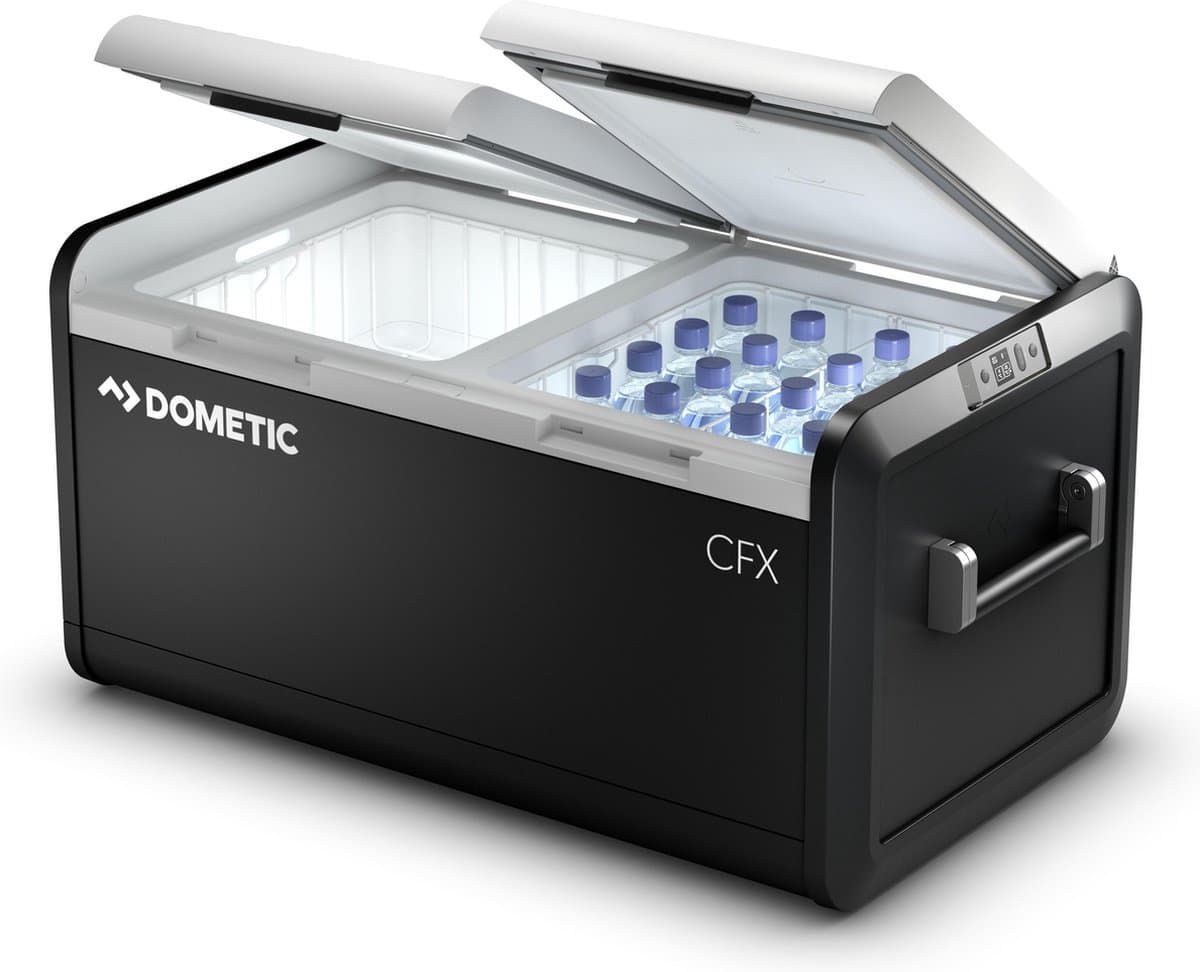 Dometic CFX3 95DZ Dual zone compressor koeler/vriezer - 93L - 12/24/230V - Energieklasse D - zwart/grijs