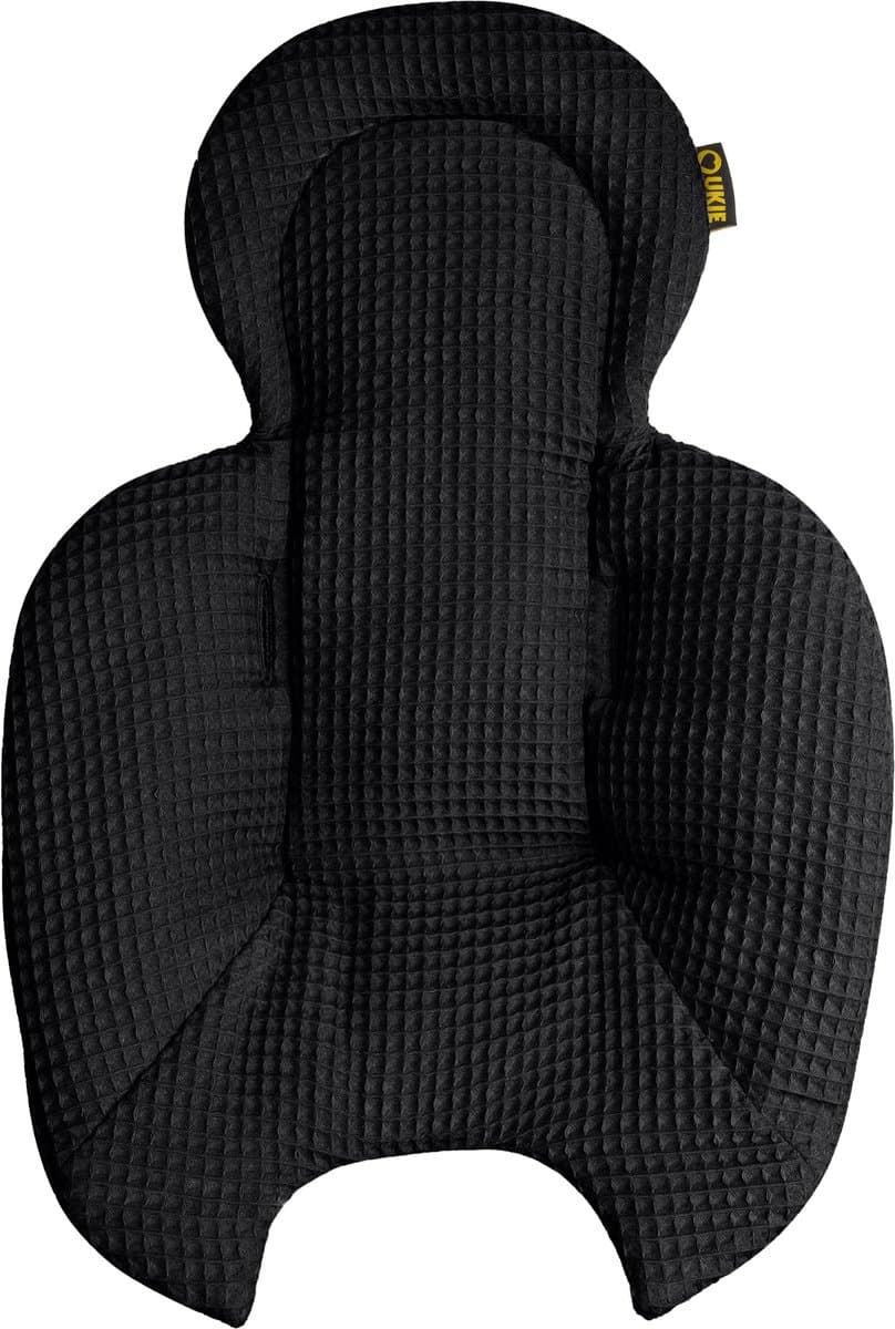 Ukje Verkleinkussen geschikt voor 4Moms Mamaroo 5 Rockaroo Wipstoel - Newborn Insert - Dubbelzijdig - Makkelijk Wasbaar - Perfecte Pasvorm - Zacht Katoen - Zwart Wafelstof