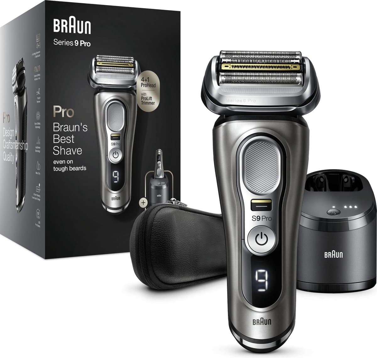 Braun Series 9 Pro 9465cc - Elektrisch Scheerapparaat Mannen - met Reinigingsstation - Wet & Dry scheerapparaten