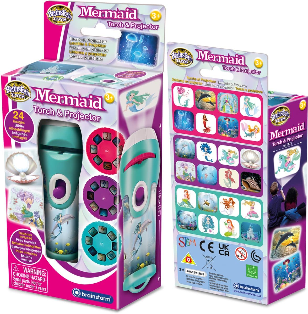 Brainstorm - Mermaid Torch and Projector - zaklamp zeemeermin