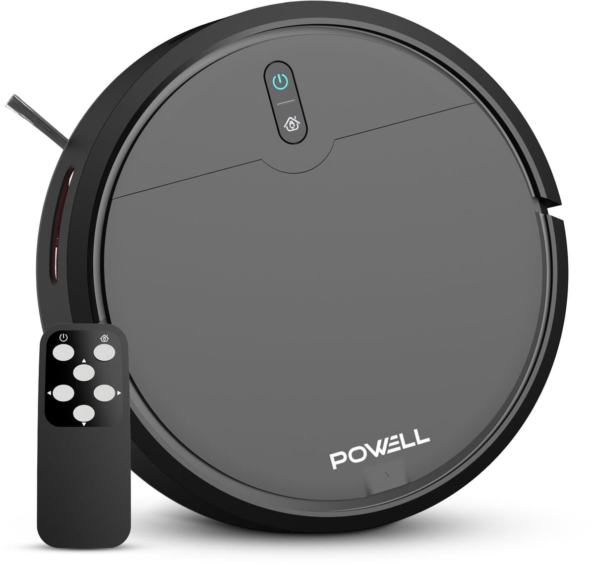 Powell Robotstofzuiger - Robotstofzuiger met Dweilfunctie - Robotstofzuiger met Laadstation - Robot Stofzuiger - Dweilrobot - Zwart