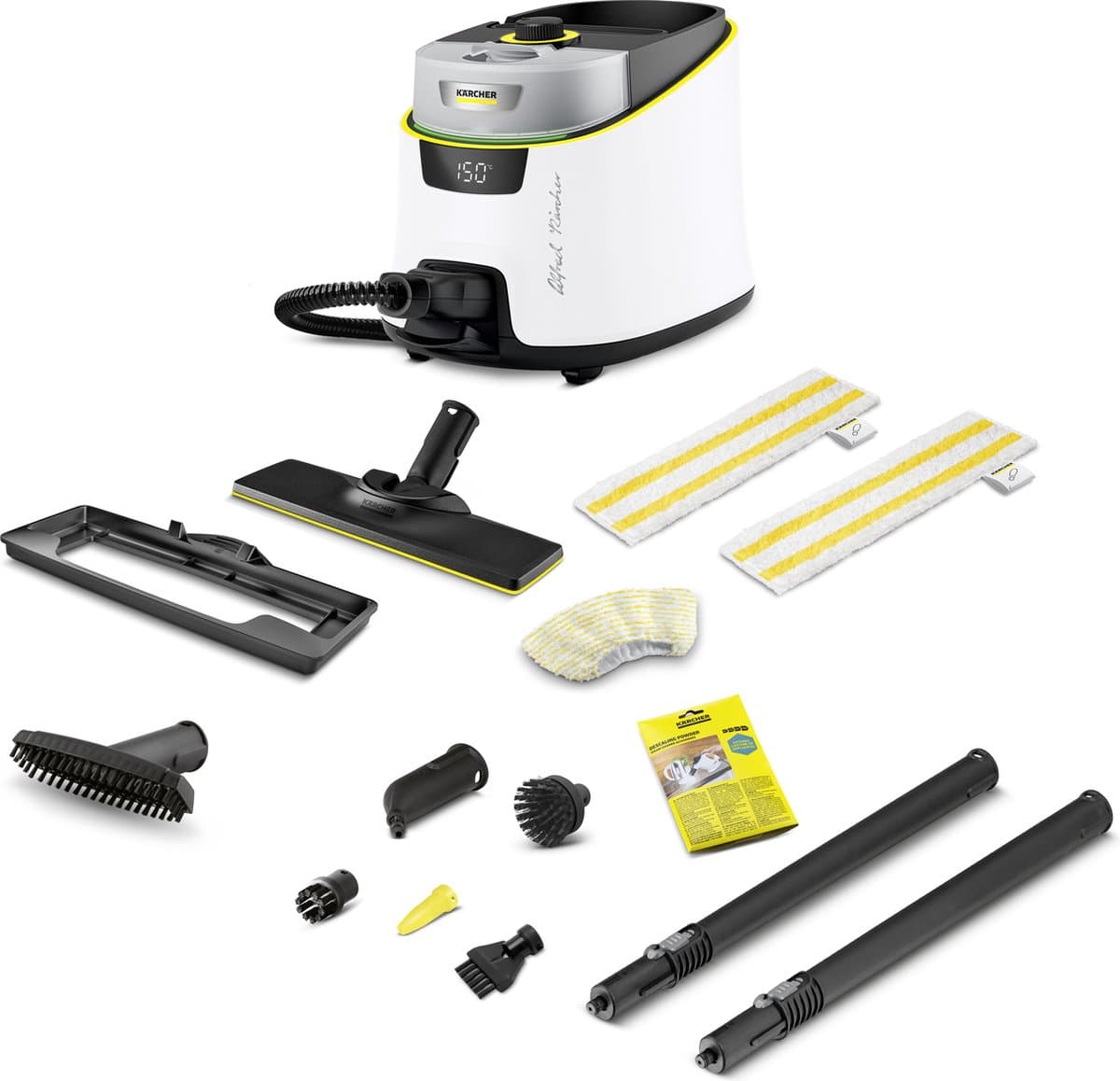 Kärcher SC 5 Deluxe Signature Line Stoomreiniger - VapoHydro functie - 4 bar - 2250 W - Oppervlakteprestatie 130 m² - Reservoir 1.3 + 0.5 l - Continue vulbaar