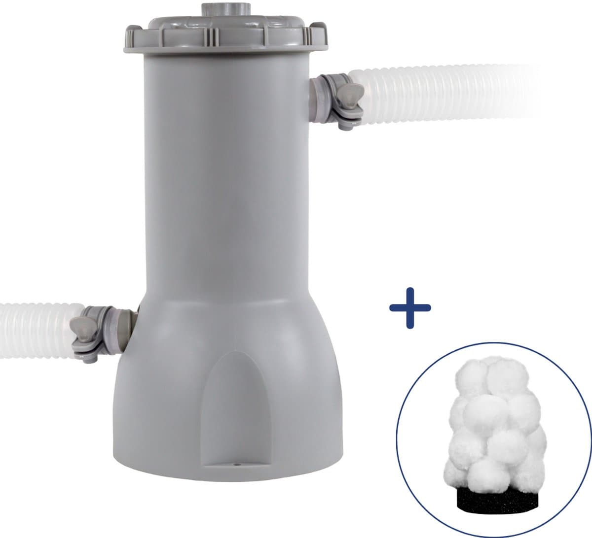 Comfortpool FuzzyClean zwembadfilterpomp | Filtert 3500 L/uur | Voor zwembaden tot 17.500 liter | Voordeelpakket | Inclusief uitwasbaar filtercartridge | 32 mm aansluiting