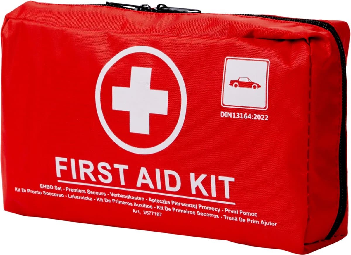 EHBO kit 41 delig reisset - eerste hulp auto reis set - verbandtas - autoverbandset - first aid kit tas - compact reiskit - EHBO doos - auto verbanddoos - Verbandtas auto - EHBO set - verbandtrommel - autoverbanddoos