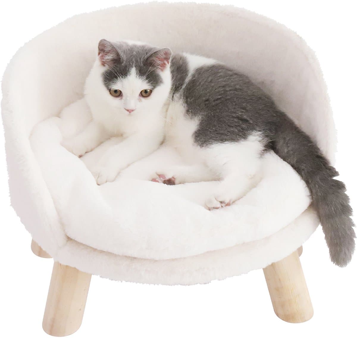 BingoPaw Kattenstoel - Zacht Kattenbed - Kleine Honden Sofa met Anti-Stress Kussen Kattenbed voor Katten Kitten Honden