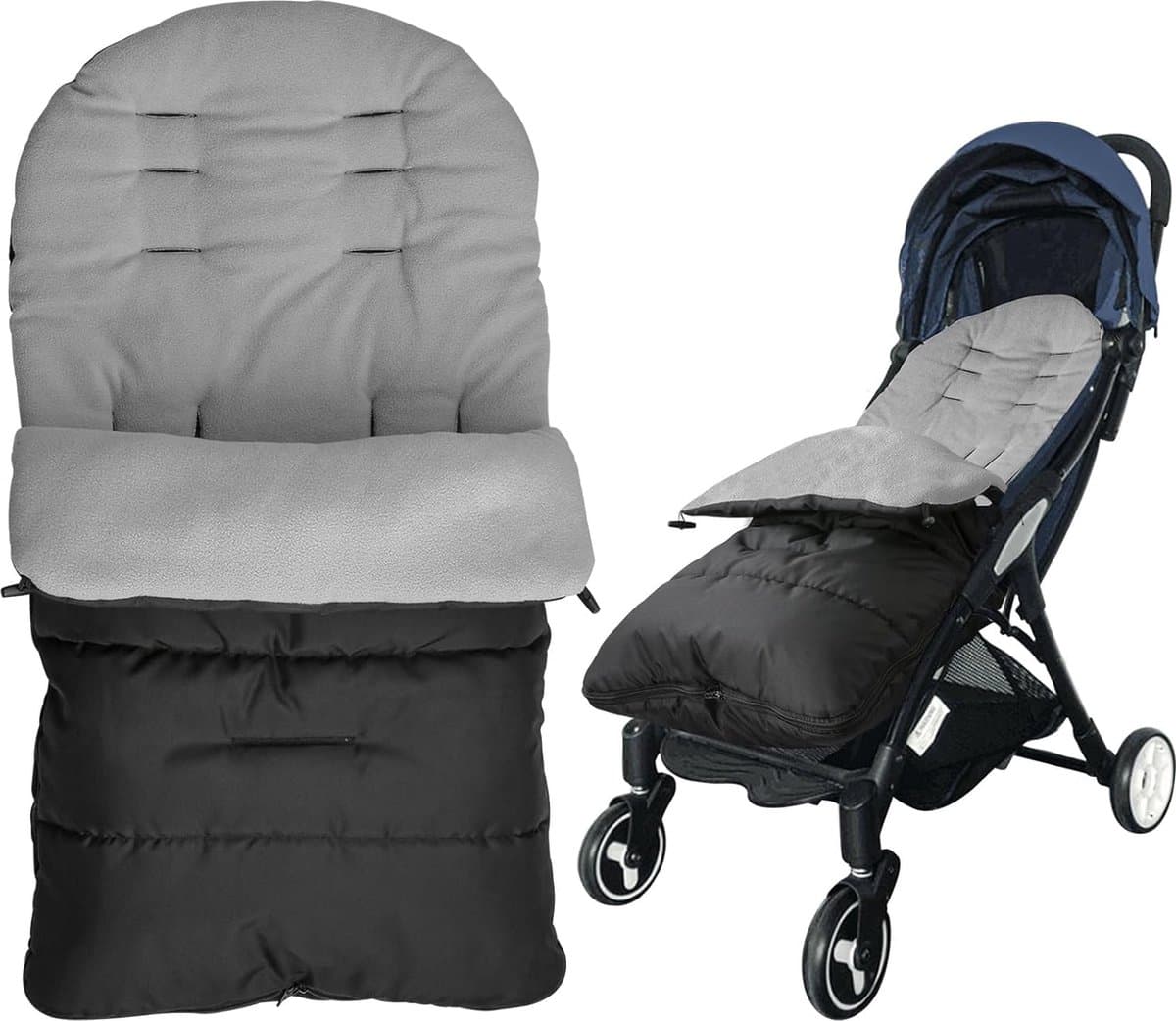 Voetenzak buggy, universele kinderwagen, winterzak, voetenzak voor kinderwagen, herfst, overgangsvoetenzak voor gangbare sportwagens, prams, buggy