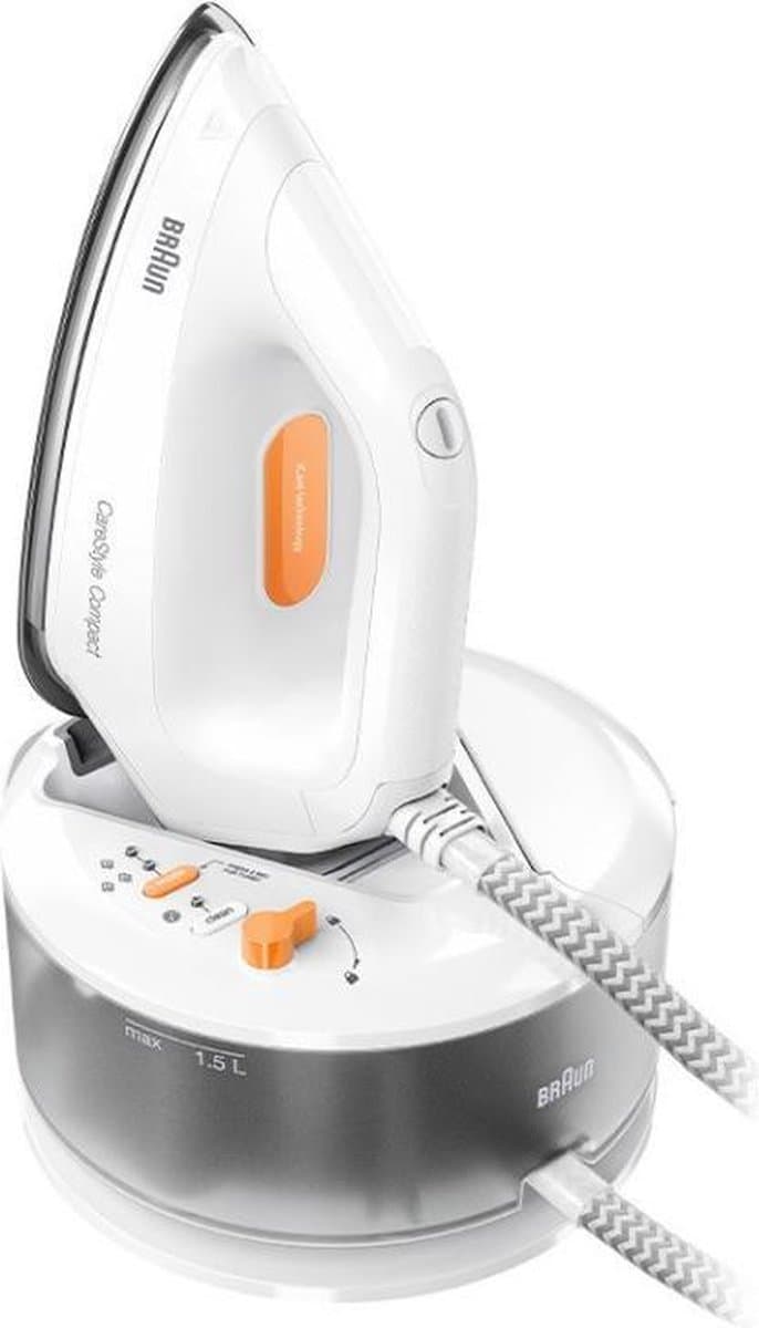 Braun CareStyle Compact IS2132WH - Stoomgenerator - EloxalPlus strijkzool - 5.5 bar - 2400 W - Wit