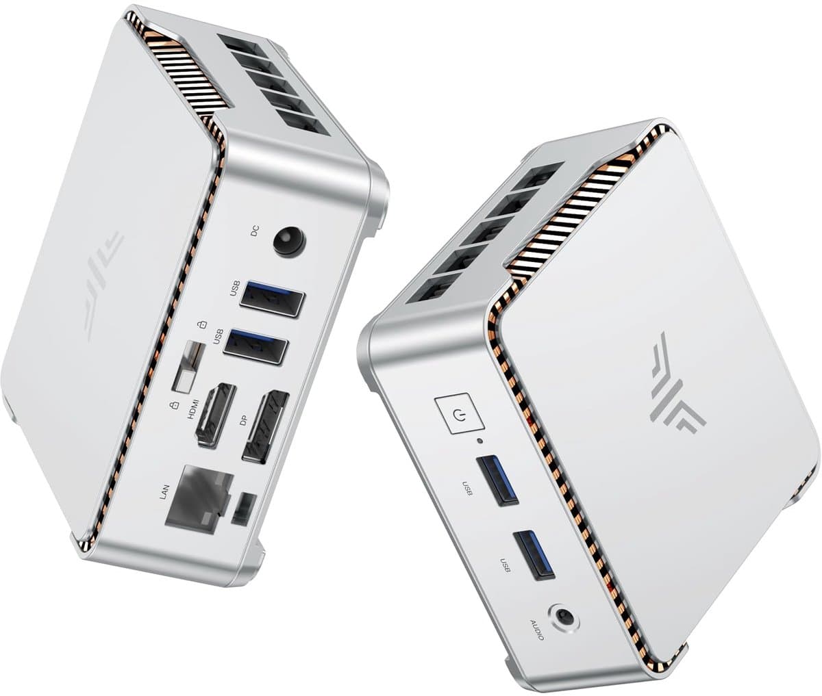 NiPoGi P2 Mini PC W-11 Pro, АMD Ryzen R2544(tot 3,70 GHz), 16 GB DDR4 512 GB M.2 SSD Mini Desktop Computer, HDMI 2.0, DP, Typ-C, mit VESA für Schule/Büro/Heim.