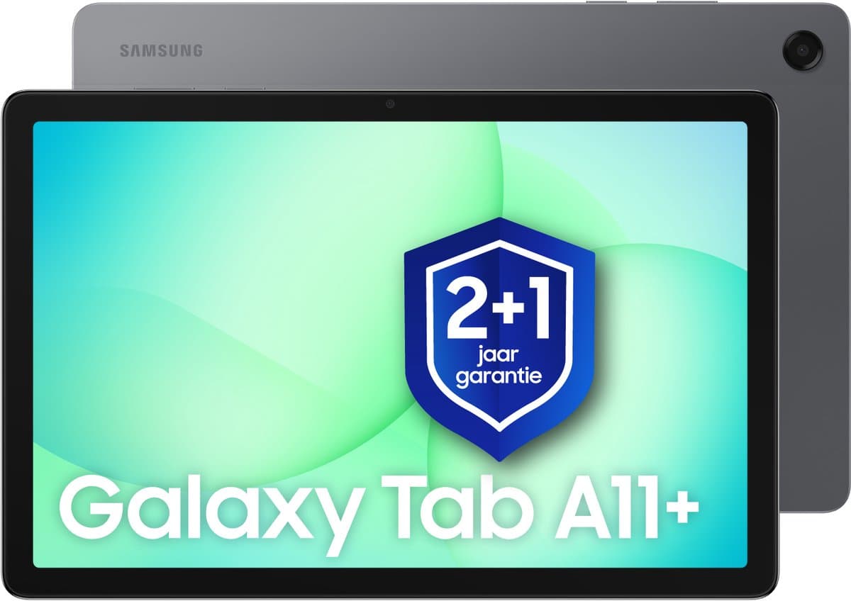 Samsung Galaxy Tab A11 Plus - Wi-Fi - 128GB - Gray + 1 jaar extra garantie