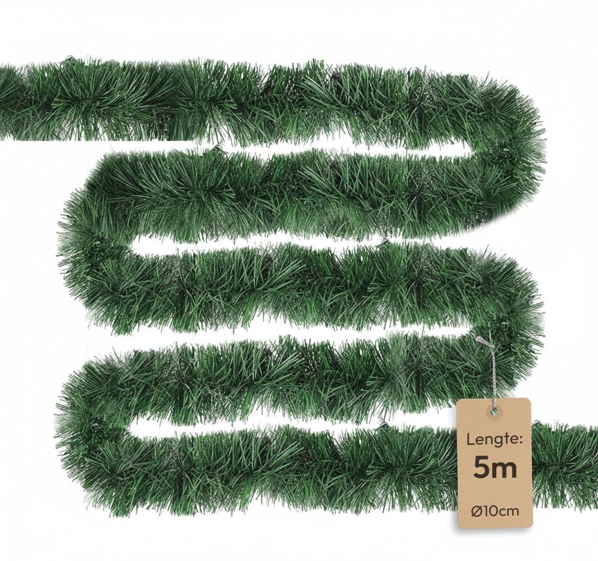 Meisterhome® - 5 Meter Kerstguirlande Kerstslinger Kerstversiering Guirlande Kerstdecoratie - PE materiaal - Extra vol - Lengte 500 cm