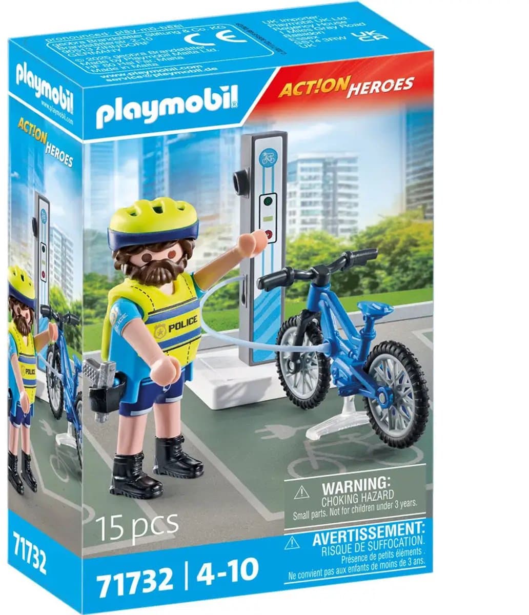 PLAYMOBIL Action Heroes Politie fiets patrouille 71732