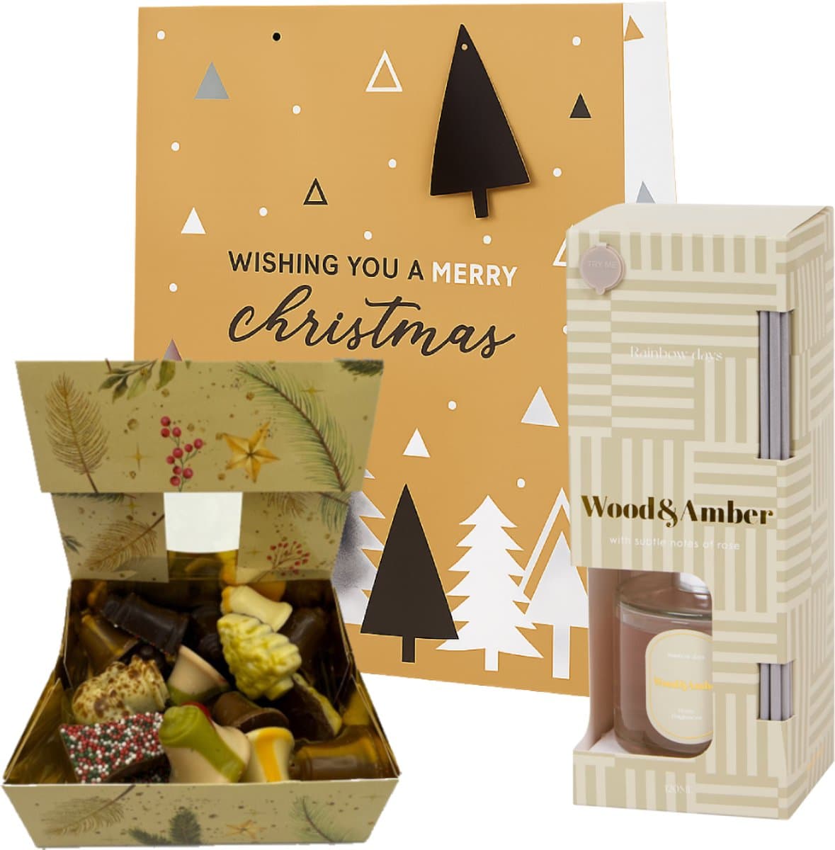 Kerstpakket Geschenkpakket – Kerstkadootjes – Kerstpakketten food – Kerstpakket mannen en vrouwen – Kerstkado - Kerstmis geschenkset - chocolade cadeau - kerst bonbons - Cadeau tas