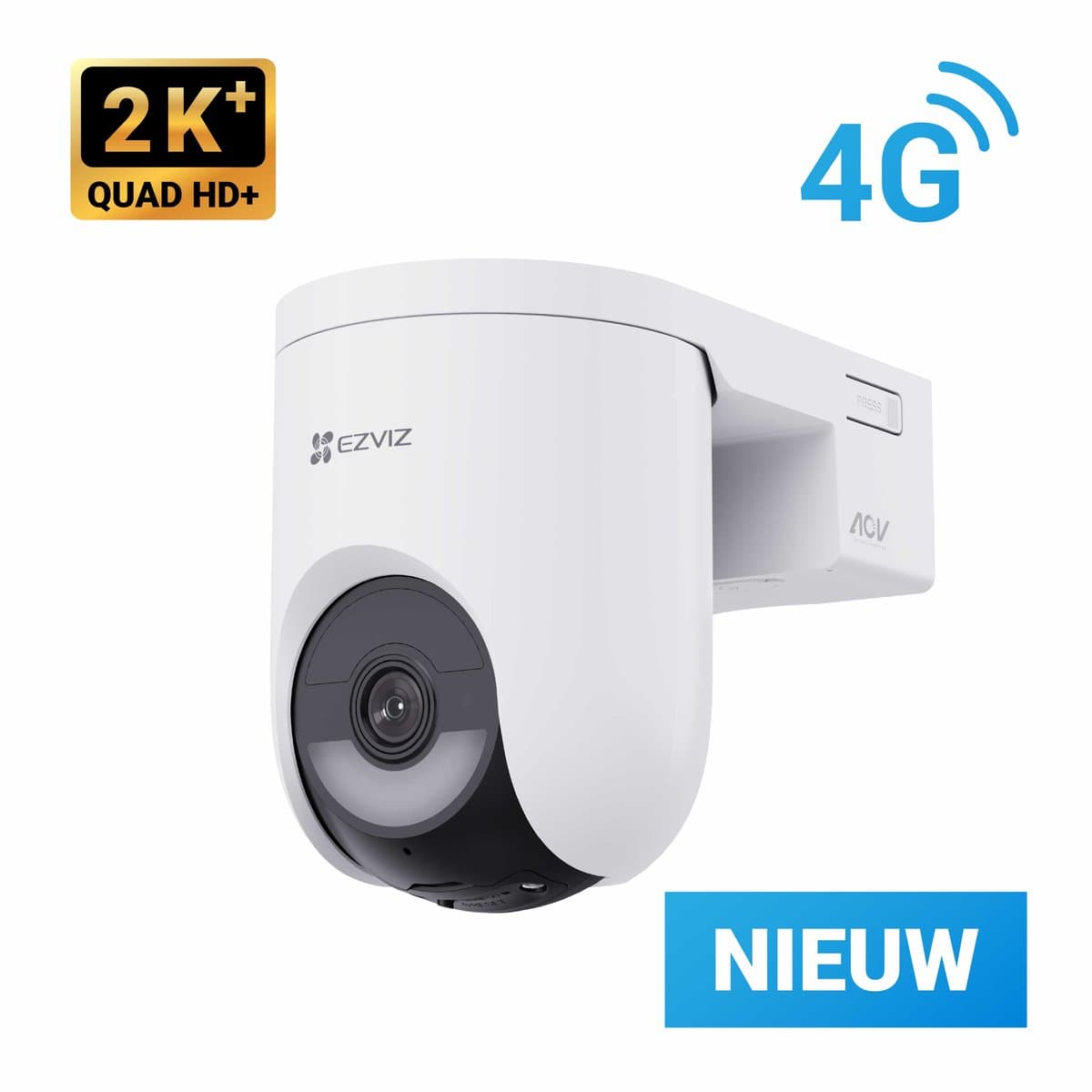 EZVIZ HB8 Lite 4G – 2K+ Pan-Tilt Beveiligingscamera – 360° Vision, AI Detectie & Auto Tracking – Kleur Nachtzicht – WiFi 6 – Sirene & Spotlight – IP65