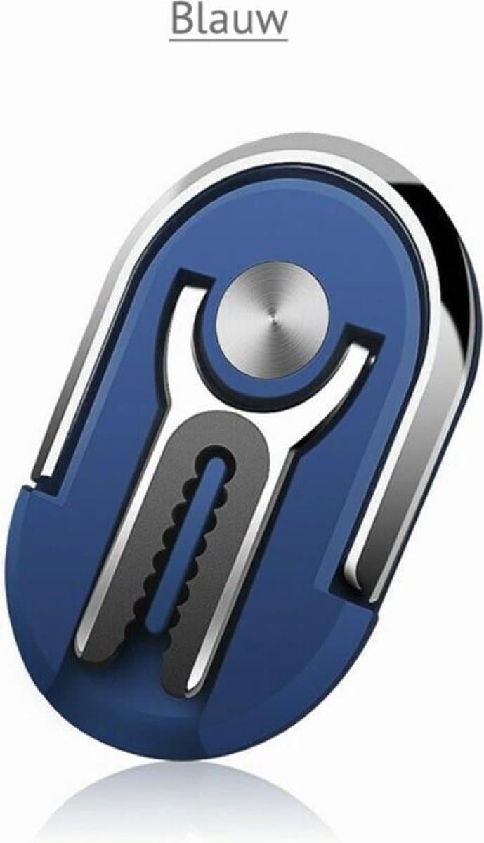 Multifunctionele zelfklevend clip telefoon houder, magneet, 360 graden auto ventilatie, draaibare vinger ring, auto accessoires, iPhone, Samsung, Huawei, Sony, LG (blauw)