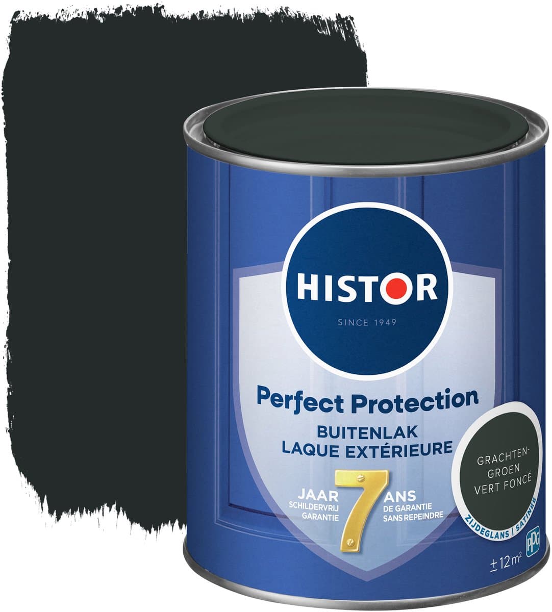 Histor Perfect Protection Buitenlak - Houtlak - Houtverf voor Buiten - Zijdeglans Verf voor Hout - Buitenverf - Grachtengroen - 0.75 L