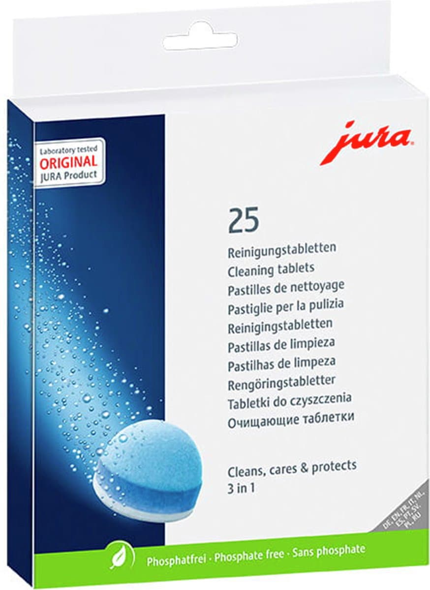JURA 3-Fasen Reinigingstabletten - 25 stuks - Koffiemachinereiniger