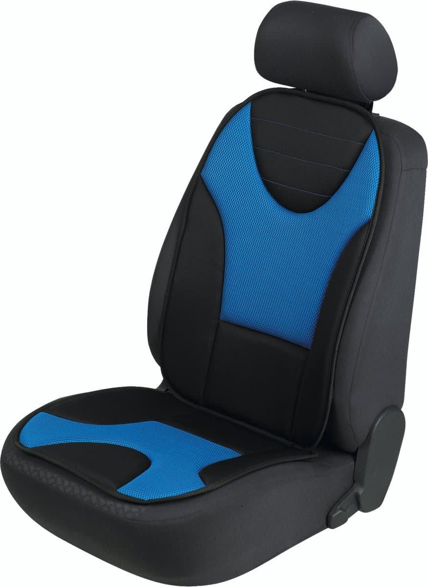 Walser Stoelhoes Grafis - universele stoelhoes auto zwart-blauw - 1 stuk