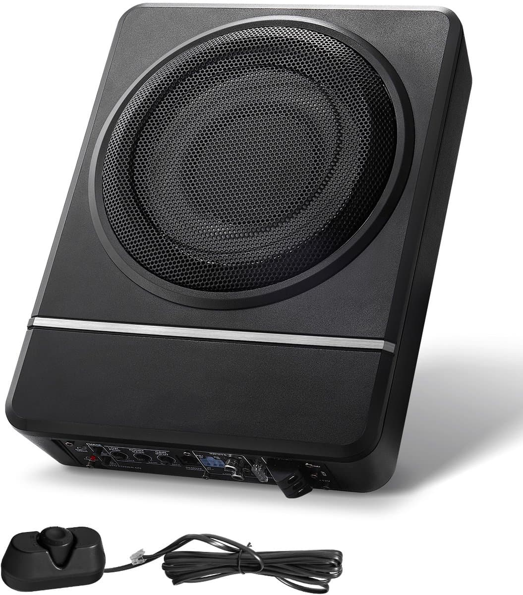8" 240W Subwoofer voor Onder de Stoel In de Auto, Slanke Actieve Subwoofer voor Onder de Stoel, Low-Profile Audio met Ingebouwde Versterker, Hoge/Lage Ingang en Volumeregeling, voor SUV's