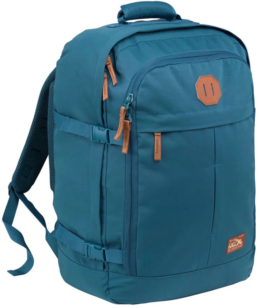 CabinMax Metz Reistas– Handbagage 44L- Rugzak – Schooltas - Backpack 55x40x20cm – Lichtgewicht - Petrol Blue