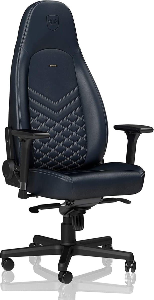Noblechairs Icon Real leather gamestoel blauw/grijs