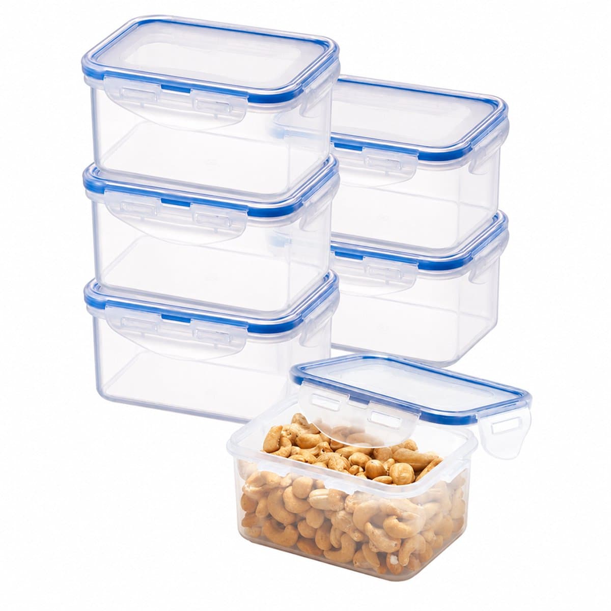 Lock&Lock Diepvriesbakjes - Meal prep bakjes - Vershoudbakjes - 470 ml - Set 6 stuks - 100% lekvrij - BPA vrij - PFAS vrij - Magnetron bakjes met deksel - Diepvriesdozen - Bewaarbakjes - Vershouddoos - Transparant