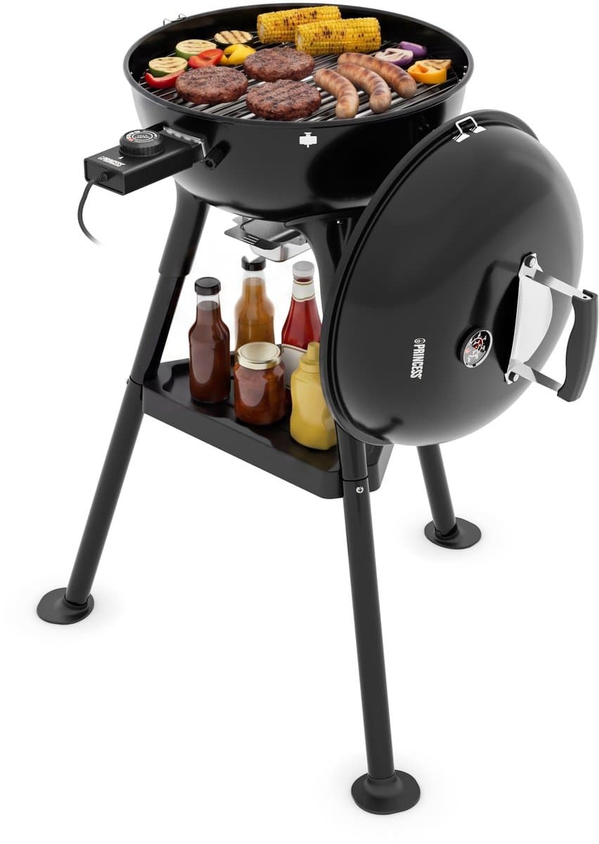 Princess Hybride Kogel BBQ 112270 – Elektrisch én Houtskool 2000W