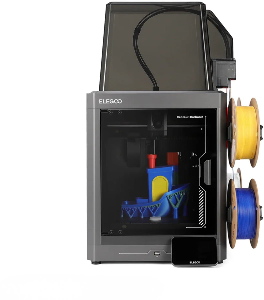 Elegoo Centauri Carbon 2 3D Printer High Speed 500–600mm/s Multi-Color – CoreXY – Gesloten Behuizing – Auto Leveling – WiFi – 256×256×256mm