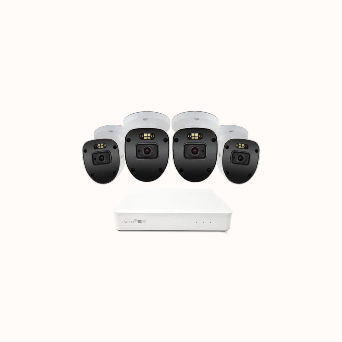 Swann AdvancedX 5MP Series - Beveiligingscamera's - 4 Camera's - cctv camerasysteem - 1TB - geen abonnementskosten - 3K Ultra HD - Spotlight Bullet IP Cameras