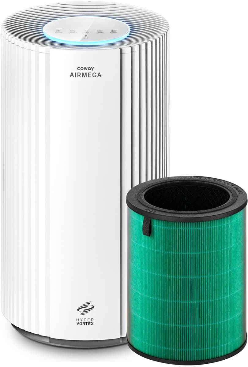 Coway Luchtreiniger – AIRMEGA 350 – met HEPA filter – Air Purifier – CADR 713 m³/u – voor grote ruimtes (tot 148 m²) – PM10 sensor – energiebesparende modus – Wit