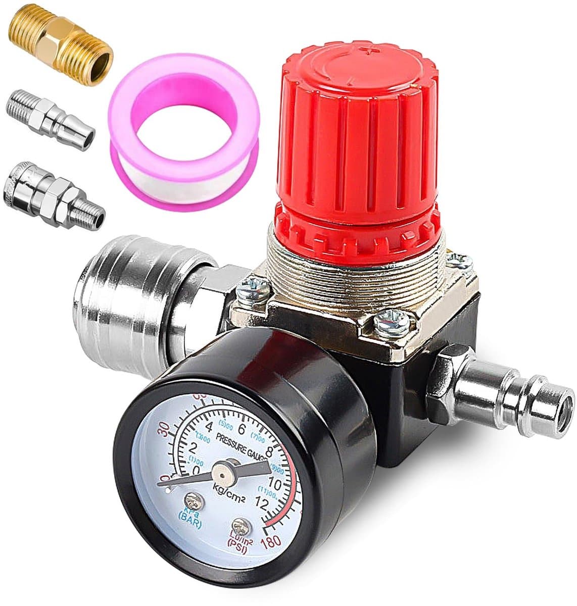 Perslucht Drukschakelaar Regelaar 3 Gaten Manometer 175 PSI EU Standaard Luchtcompressor .